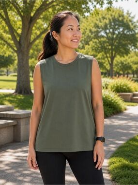 NWT Marmot Olive Green Crewneck Tank